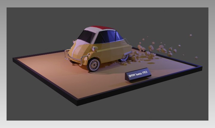 Eduard27614150's tweet photo. GM #nft fam! Wish you all a wonderful Wednesday!☀️☕🍀

Let me share with you this little cutie low poly animation, what do you think?

#SupportEachOthers #CryptoArt #OpenSeaNFT #PolygonNFT #nftcommunity 

BMW isetta
84/100 available 
0.5 Matic

https://t.co/Z5PlXgsCho https://t.co/I0Uxs01NOC