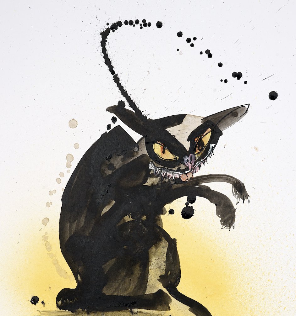 Kittens, tiny furballs of chaotic energy and boundless curiosity. Claws and purrs, eyes wide with mischief—nature’s perfect embodiment of playful madness.  

#KittenDay #RalphSteadman #Illustration #Cats