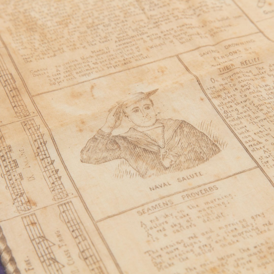 nz_maritime's tweet photo. A unique piece of nautical history has emerged from our collection: a sailor's neckerchief. From cutlass exercises to naval salutes, seamanβs proverbs to naval signals, this neckerchief has it all!
Read more in our latest blog post:
https://t.co/ieQ5upPMyI
#NZMMDigitisation https://t.co/rRV8GdMbCF