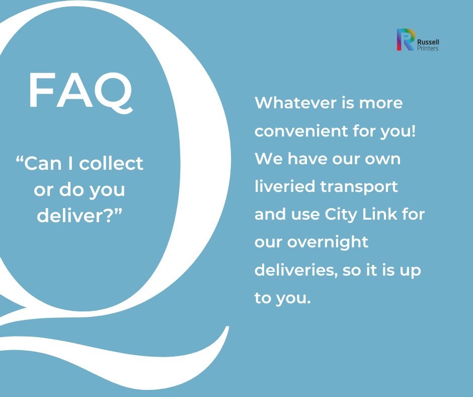 RussellPrinter's tweet photo. Curious about our printing services? Explore the common questions we receive on a regular basis, or if you can't find the answer to your question, feel free to give our team a call on 0121 359 0783. 
https://t.co/1aX9ryfRlY 
#printmarketing #marketingcampaigns https://t.co/IZ9Ci8q2HT