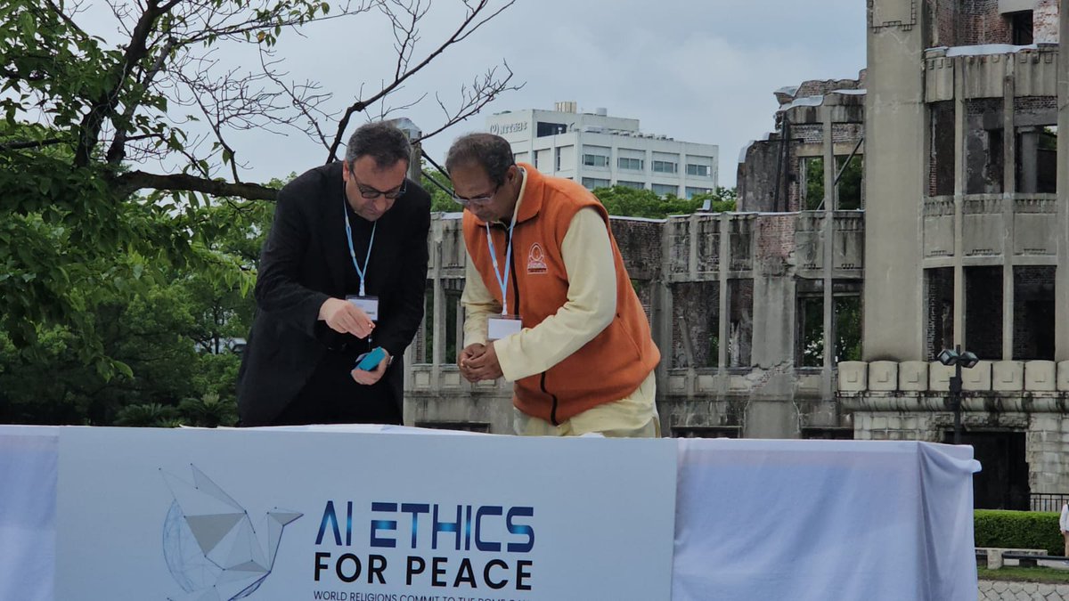 Dr. Chinmay Pandya (@drchinmayp) on Twitter photo <a href="/call_rome/">RomeCall</a>
<a href="/UNTechEnvoy/">Follow @ODET_UN for the latest updates</a>
<a href="/PontAcadLife/">Pontifical Academy Life</a>
<a href="/gioasempre/">Amandeep Gill</a>
<a href="/paolobenanti/">Paolo Benanti</a>
<a href="/kishida23/">岸田文雄</a>
@Bradsmi
<a href="/dariogila/">Dario Gil</a>
As the sole Indian got the opportunity to attend the meeting in Hiroshima, Japan at the call of Rome in the World Religious Committee of the United Nations, along with signing the <a href="/call_rome/">RomeCall</a>
<a href="/UNTechEnvoy/">Follow @ODET_UN for the latest updates</a>
<a href="/PontAcadLife/">Pontifical Academy Life</a>
<a href="/gioasempre/">Amandeep Gill</a>
<a href="/paolobenanti/">Paolo Benanti</a>
<a href="/kishida23/">岸田文雄</a>
@Bradsmi
<a href="/dariogila/">Dario Gil</a>
As the sole Indian got the opportunity to attend the meeting in Hiroshima, Japan at the call of Rome in the World Religious Committee of the United Nations, along with signing the