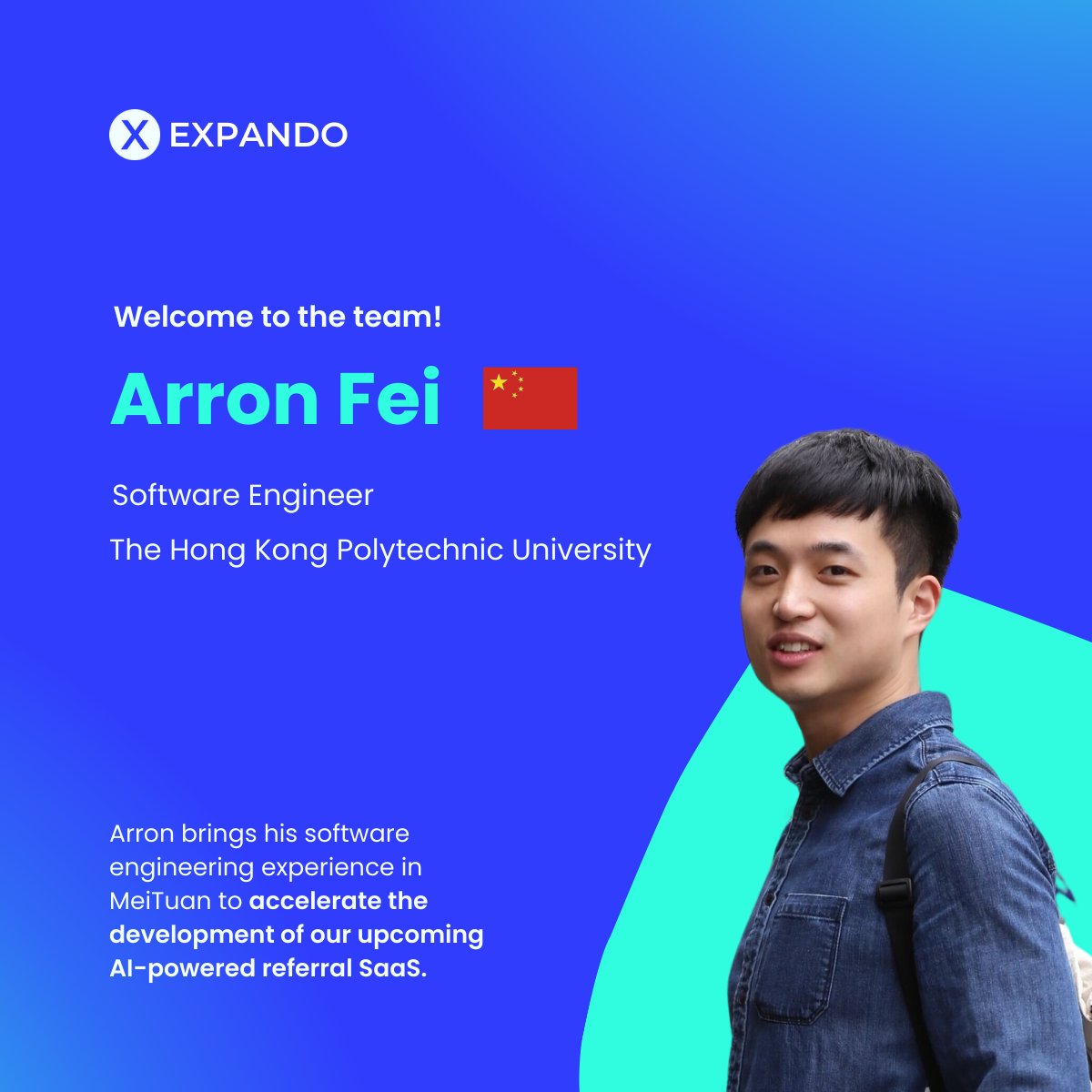 expando_ai's tweet photo. Welcoming Arron, Saajid, and Martin to our Expando® 🌏 team! 🎉 

We're excited to have them on board. Their expertise is instrumental in fuelling the development of our referral SaaS and shaping the Network Economy!

#b2b #saas #channelsales https://t.co/kZGhsjww41