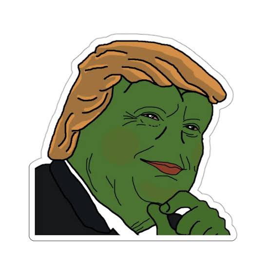 He’s the President

and he’s green

and a frog

$TRUMPE!