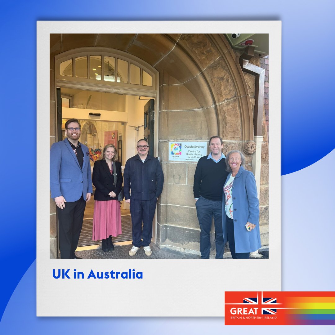 ukinaustralia's tweet photo. Our Sydney team recently visited Qtopia, Sydney's first museum of queer history and culture, to learn more about the museum and its mission.

🌈 Thank you Qtopia Sydney for sharing this empowering space with us! @LouCantillon @jcookfcdo https://t.co/84wKha08Iq