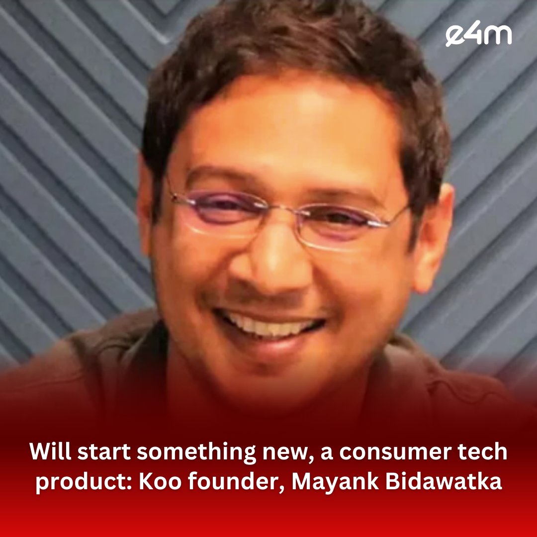 e4mtweets's tweet image. .@kooindia founder, Mayank Bidawatka took to LinkedIn to say that a seven-member team is already working on the project.

Read more : lnkd.in/dSD9YJDX

#e4m #newmove #consumer #techproduct