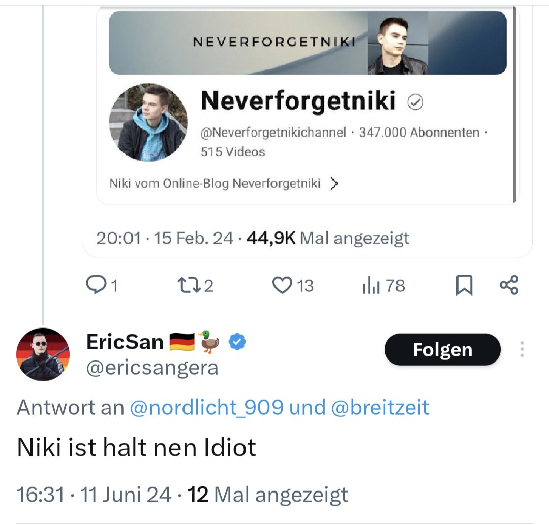 nordlicht_909's tweet photo. @CarstenP Dieses Spiel treibt #NiklasLotz bis zum Erbrechen.

Man nennt ihn auch #Bettelprinz oder #NikiSchreibtKacki.

Er ist bei den Patrioten aus dem #AfD-Vorfeld deshalb auch sehr beliebt, nicht. https://t.co/2VKQ92EHdP
