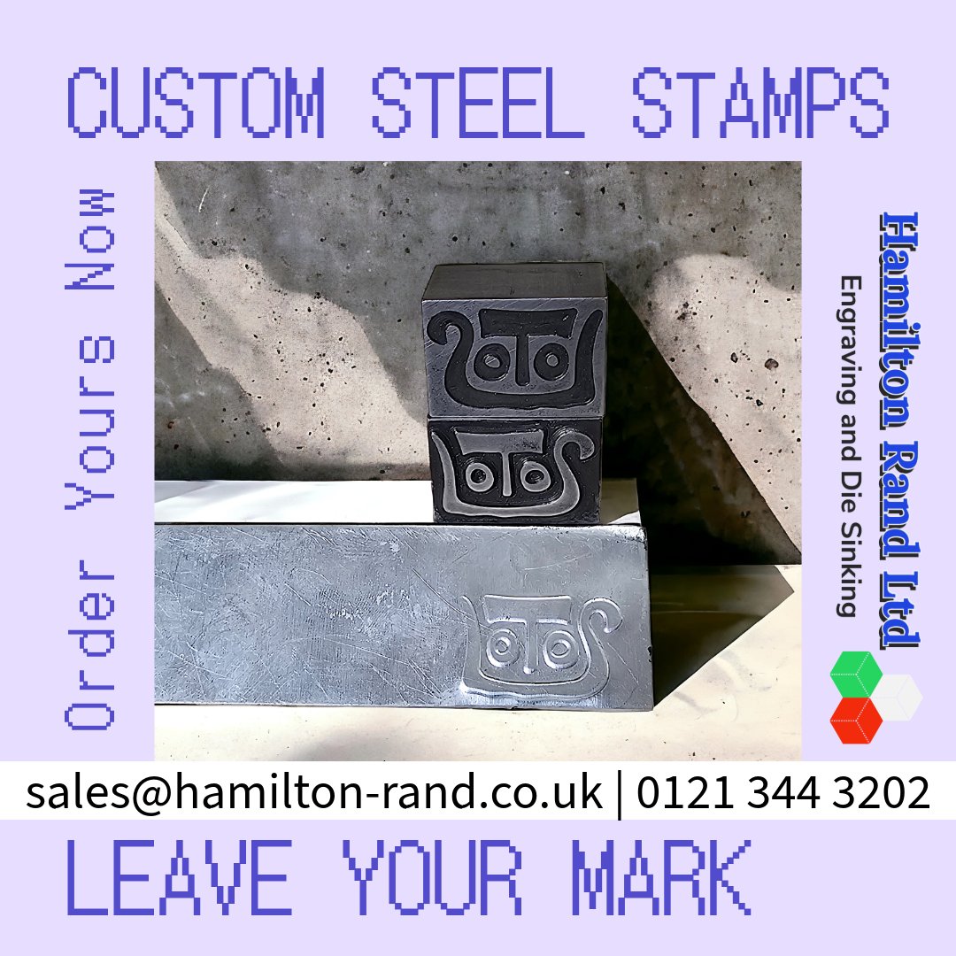HamiltonRandLtd's tweet photo. Stamp Your Mark with Custom Steel Stamps!

Looking for a reliable way to mark your products with your unique logo or serial number? Look no further than our custom steel stamps!

#CustomSteelStamps #ProductMarking #StampYourMark https://t.co/bsDq5HhXtt