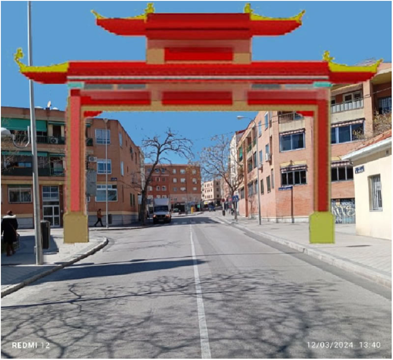 marco_aesp's tweet photo. Así serán los 2 arcos estilo chino q Ayto., a semejanza d otras ciudades, levantará en plaza Hidrógeno y en c/Evangelios, barrios #Pradolongo #Almendrales distrito #Usera
Incorporarán textos y motivos chinos consensuados con comunidad China
Ppto: 185.950€
Plazo ejecución: 3meses https://t.co/MEBqztrgrk