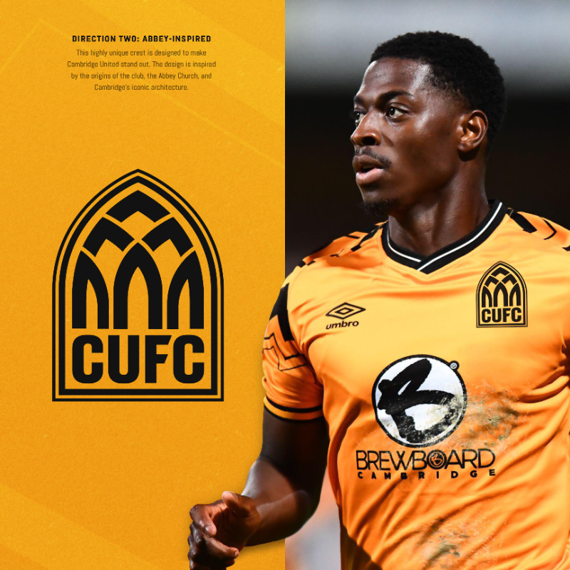 CambridgeUtdFC's tweet photo. A month of supporter consultation begins now as we present three new Crest designs for supporters to consider.