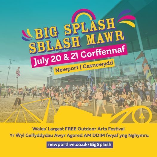 🎉 Wales’ largest free outdoor arts festival Big Splash returns this Summer! 🌞
The Big Splash Festival will return on Saturday 20 and Sunday 21 July 2024, transforming Newport city centre into a vibrant hub of creativity and celebration. 🎨🎶
Details here buff.ly/3LhoQIW