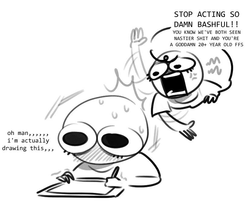 monotcchi's tweet photo. any time i try to draw something mildly suggestive https://t.co/o7ZtN9va30