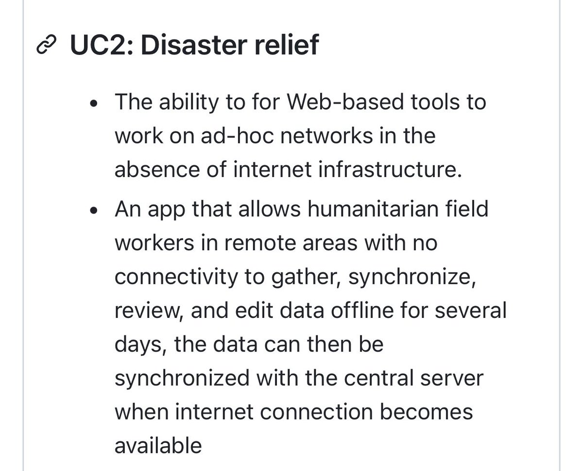 mfosterio's tweet photo. When disaster strikes, it’s important to have a backup ad-hoc interoperable web to share files and information. 🛜 👉  https://t.co/SjGZ2iNm22 https://t.co/6rCtGM9SvE