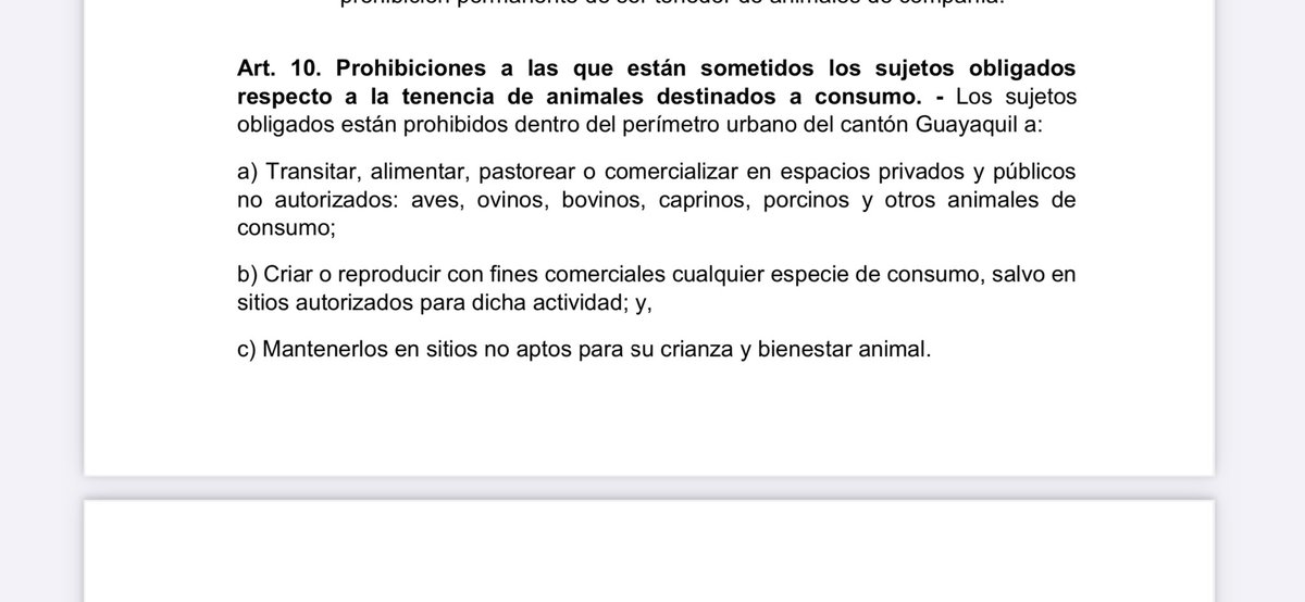 LoaEcuador's tweet photo. Sí, correcto, la LOA incluye esta prohibición. Lo interesante es que esta cámara no sepa que esta misma prohibición ya existe en casi todas las ordenanzas, que son leyes menores. 
Por ejemplo en Guayaquil, Quito, Jipijapa, entre otras.
No es de oponerse por oponerse, es de pensar un poquito.