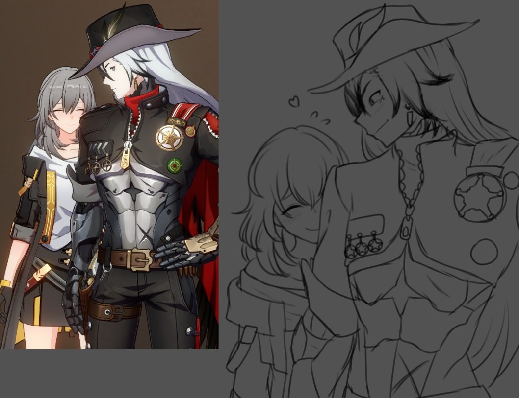 KAnimationsss's tweet photo. Late night silly #Boothill and #Stelle drawing cuz I couldn't slep and I'm delusional :P (Will go to sleep now tho--)
#boothillhsr #boothillhhsr #boothill #Stellehsr #HonkaiStarRail #Honkai_Star_Rail #art #sketch https://t.co/e3k3Ug1Zo1