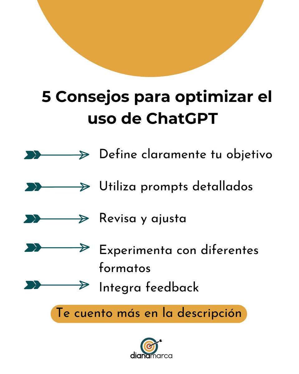 Edinamart's tweet photo. Consejos para optimizar el uso de ChatGPT (y que no te ponga como siempre aquello de "cambiemos el mundo, haz la diferencia") 😂 Trastea, es una #herramienta genial para probar, divertirte y ahorrar muuucho tiempo. Y a ti, ¿qué es lo que más te cuesta de #ChatGPT? #IA https://t.co/4CcE7dmWZ5