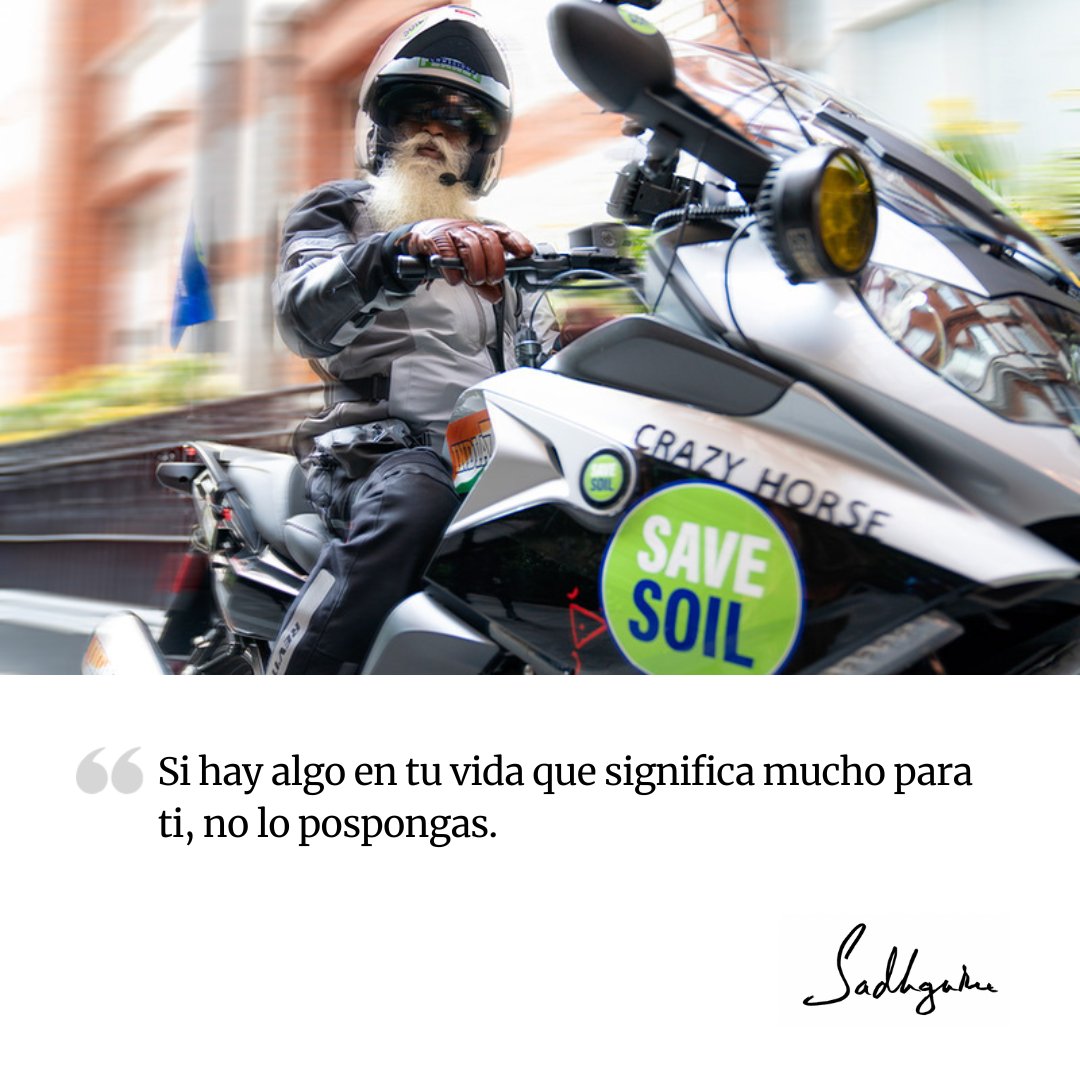 SJV_Espanol's tweet photo. «Si hay algo en tu vida que significa mucho para ti, no lo pospongas».
- Sadhguru
#vida #viral #FrasesDeSadhguru #frases #mision #posponer #objetivosdevida https://t.co/lUZ7FlrlzT