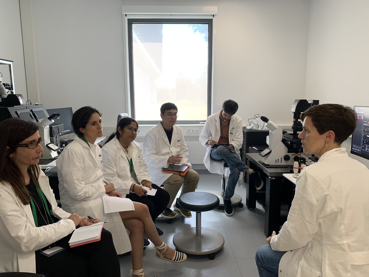 EMBLEvents's tweet photo. It's Day 3 at #EMBLSuperResolution and we've already covered so much ground! Today's topics included 'Combining STED and expansion microscopy', 'Investigating the structure and dynamics of mitochondria at the nanoscale', and more 🔬 https://t.co/SkCoSWBi4z