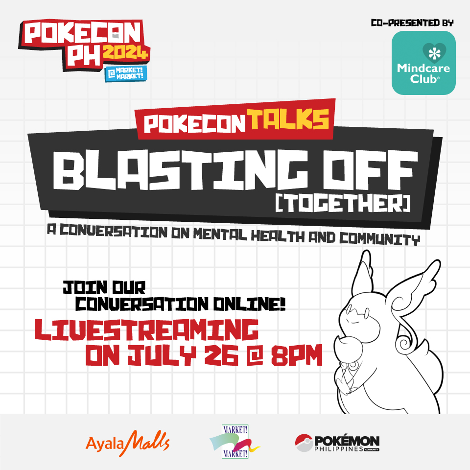 pokemonphgroup's tweet photo. Hey PokeFam!
Join us on our #PokeConTalks on July 26, 2024 @ 8pm - we will discuss mental health issues and how being a part of a community could help us cope with these challenges. ❤️
#ForTheCommunityByTheCommunity
#PokeConPH2024 https://t.co/U330uXzAR5