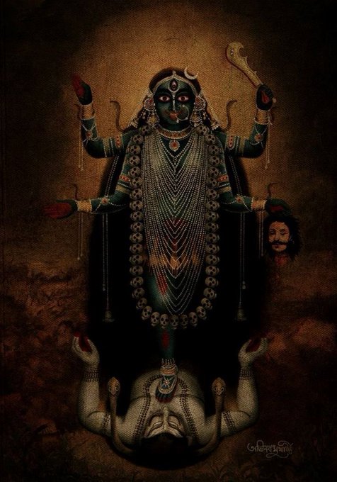 Goddess Kali 📿🙏🏻 My inspiration   Kali is one of the many manifestations of the female deity in Hinduism<a href="/tag/feet"class="tags"><span>#feet</span></a><a href="/tag/mistress"class="tags"><span>#mistress</span></a>