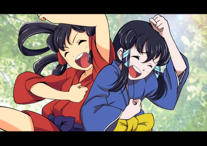 おひいさまとココロワ姫さまのガッチャパロ再掲。巨大感情百合好きすぎる^ ^#天穂のサクナヒメ 