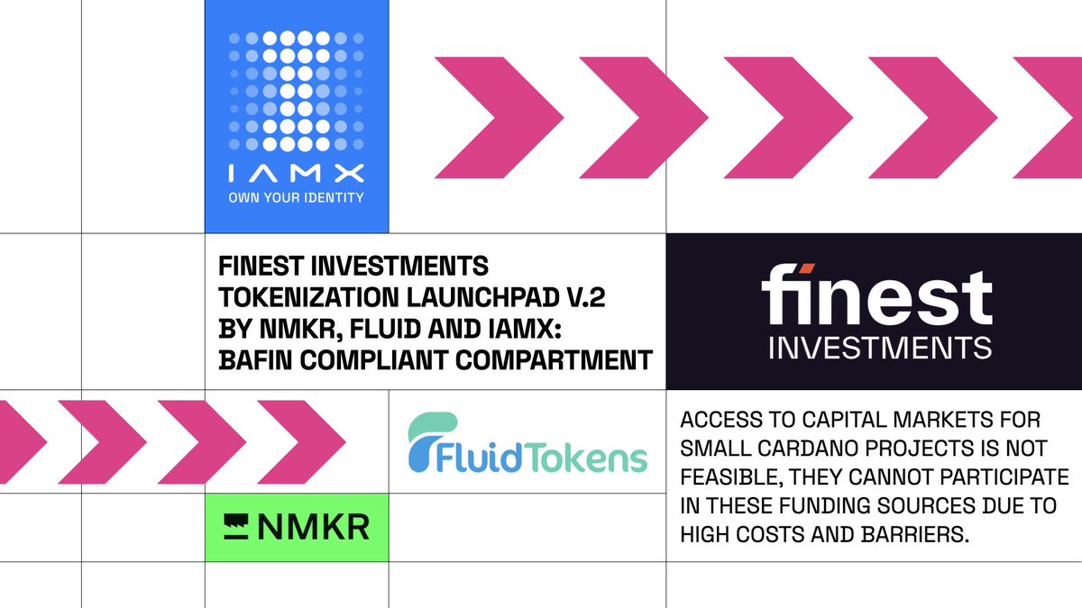 finest_tokenize's tweet photo. There are only 24 hours left to participate in the largest decentralized voting system in the world 🗳️

Search for "finest" to cast your vote and support the future of Cardano!

1. The future of investments will be tokenized! 
2. The future of startups will be tokenized equity!

finest Investments Tokenization Launchpad V.2 by NMKR, Fluid and IAMX: BaFin compliant Compartment [Chartered Investment - finest]
https://t.co/mXZeYaq9XM

@nmkr_io @FluidTokens @IAM_X_IDENTITY @BeginWallet @liqwidfinance @docufi3d @adamailme