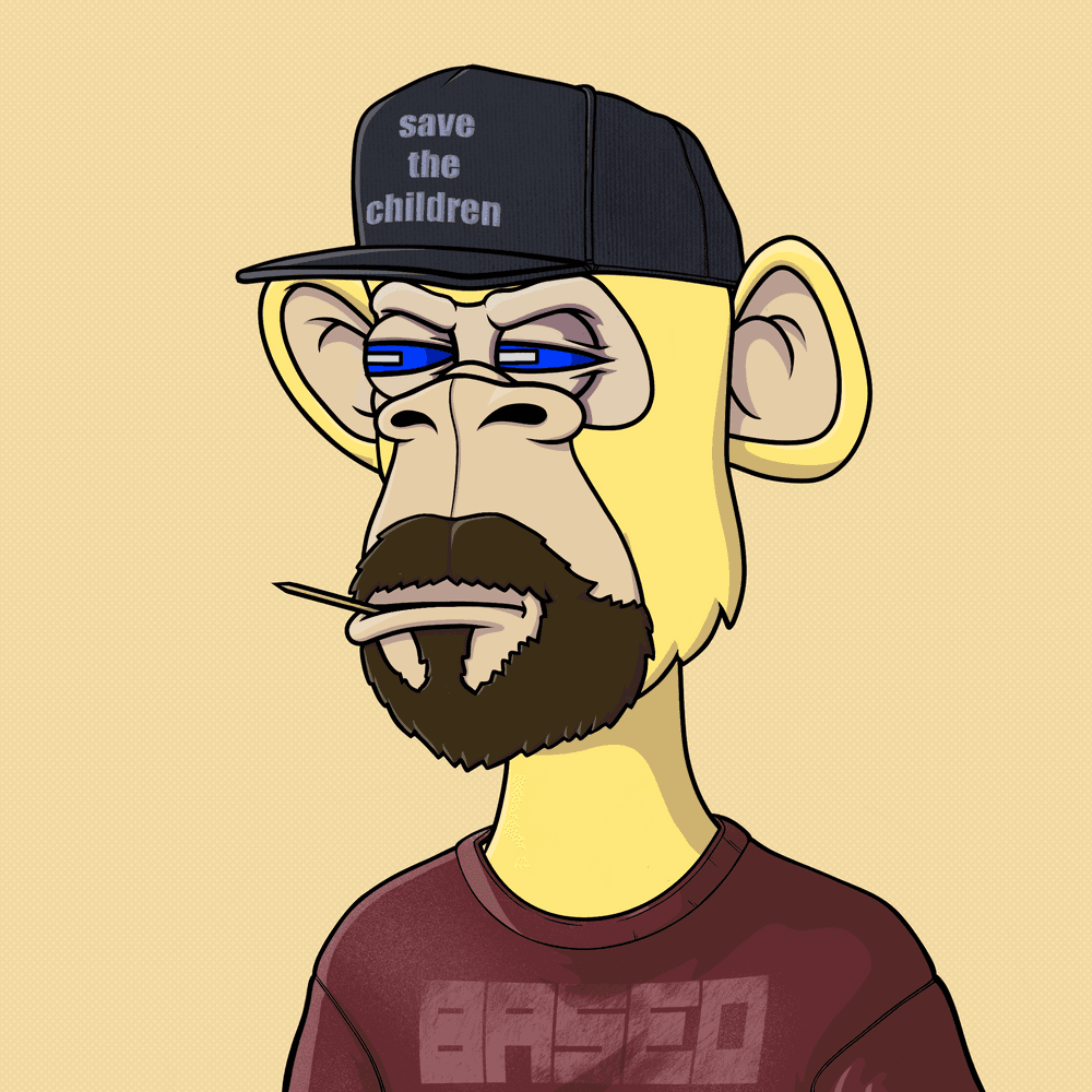 basedapeorigin's tweet photo. 🐵Ape of the Day:🐵

We're excited to showcase another awesome NFT owned by @kadepowerganesh - This time, it's Ape #897, featuring yellow fur, toothpick and one of our favourite traits - the Save The Children hat. 🧢

We absolutely love this Ape! Not just because it´s one of the coolest in the collection, but also for what it stands for, we know our friends at @AllStreetBetsV1 think the same✊

Thank you, @kadepowerganesh, for being an incredible part of our community and for holding this fantastic NFT.

Stay based, Apes! 💙🦍
