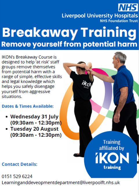 - @livhospitals colleagues, we're excited to offer soft launch sessions of Breakaway Training. Learn essential skills to safely disengage from potential aggressive situations. Check out the attached poster for dates and times. Spaces are limited, so secure your spot now! #Safety