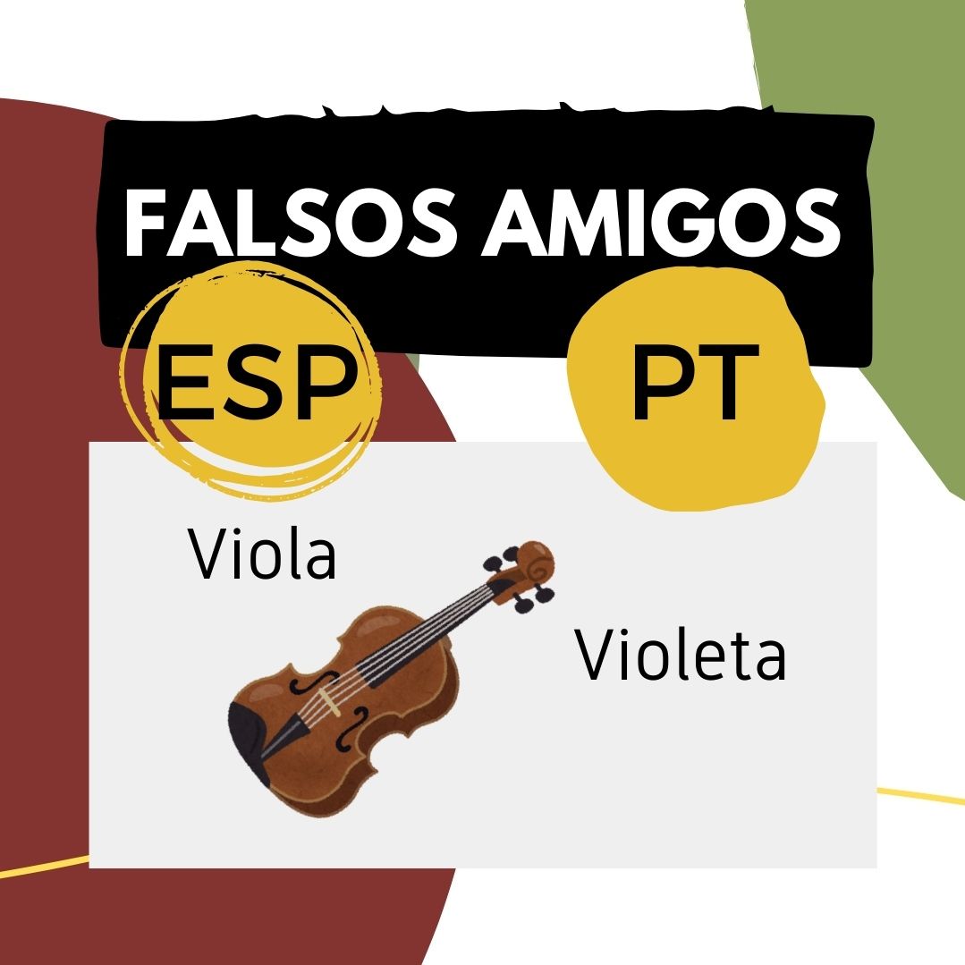 Falsos amigos 🤥🔪⚠️🎸🎻

PT: Viola - Violeta

ESP: Guitarra - Viola