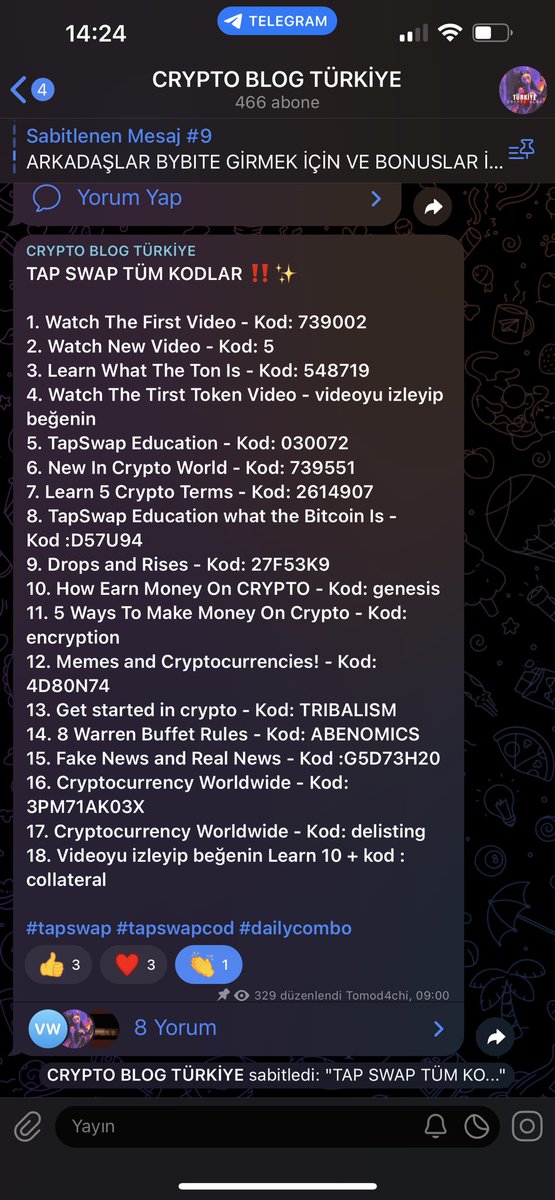 kazmoxai's tweet photo. #TAPSWAP #tapswapcod #tapswap
TAP SWAP 18 KOD ‼️‼️
https://t.co/Z76GDrSteA 💬🇹🇷🇷🇺 https://t.co/bFTP6n6gvY