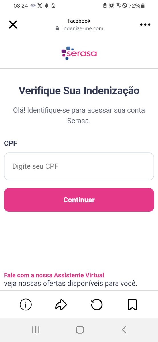 ChefPizzaiolo's tweet photo. @nikolas_dm Bom dia, Nicolas. Está rodando no Facebook dois vídeos seu falando sobre indenização do SERASA por dados vazados (segue imagem do site). Qual é a veracidade? https://t.co/hsTBrL9MTO