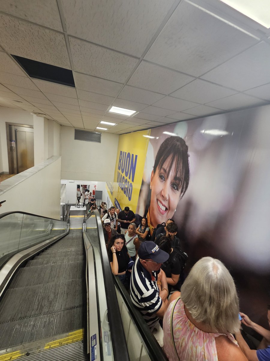 p0bailey's tweet photo. @toscanaeroporti July 10th 13:30 we are in a huge queueat pisa airportpassport controls. None of the police present at the gates, allegedely theyare on lunchbreak. What a shame.  @iltirreno @IlTirrenoPisa https://t.co/hG47a28Y3f