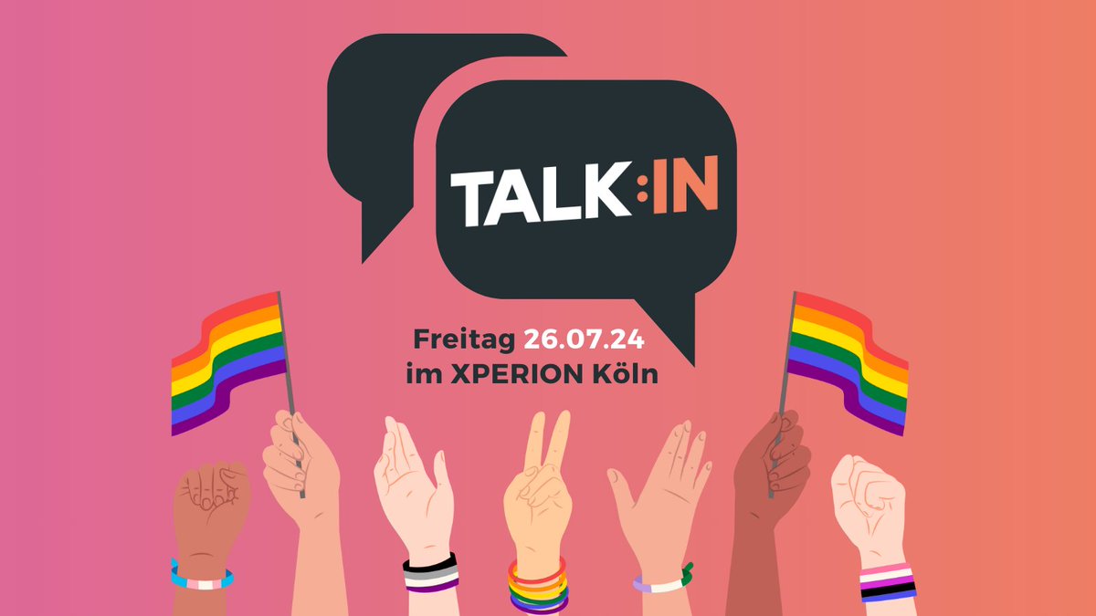Am 26. Juli (in zwei Wochen!) findet die dritte Ausgabe von TALK:IN statt! Diesmal im <a href="/xperion_germany/">XPERION</a> in Köln.

Ab 16 Uhr ist Einlass, es gibt zwei spannende Talks und anschließend laden wir zum Networking ein.
eventbrite.com/e/talkin-by-ga…

Wir freuen uns auf euch🤎