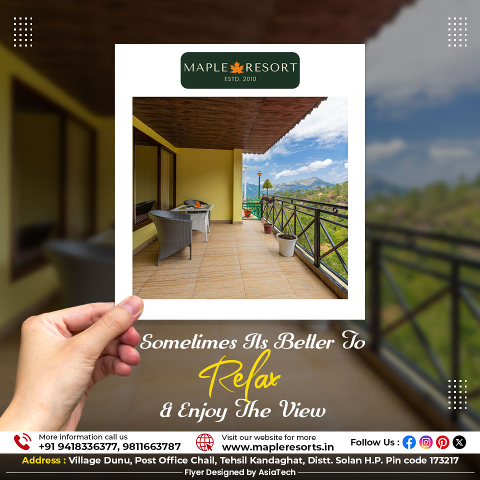 mapleresortin's tweet photo. Relax and enjoy the mount view at Maple Resort Chail! Whether you're seeking tranquility or adventure, our picturesque retreat nestled in the hills offers the perfect escape. 
🌐https://t.co/amc5uaYQoA
👉 +91 9418336377
#MapleResort #Chail #MountainViews #NatureLovers #Travel https://t.co/1aRX6BVhYP