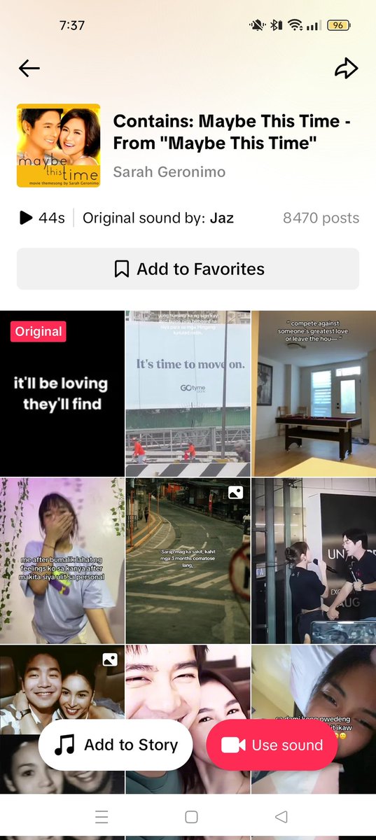 ashercavs's tweet photo. Grabe Ang relapse sa TikTok from 5k+ na post ngaun almost 9k+ na at pataasan Ng likes sa mga videos......sabi nga ni GOtyme bank ...it's time to move on🥺

Maybe this Time
#SarahGeronimo https://t.co/W68GdSSm9b