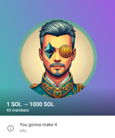 Starting my FREE 1 $SOL → 1000 $SOL challenge 🔥

Like/RT/Comment, will add more people.

Public wallet funded with 1 SOL, gonna share each trade and possible targets. 

Set of private Solana RPCs for every member as a bonus 👀