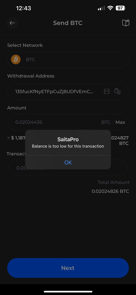 iamJdBrown's tweet photo. @SaitaChainCoin Please help me out.. I can’t send out my bitcoin for months now https://t.co/jVTShWV1Mo