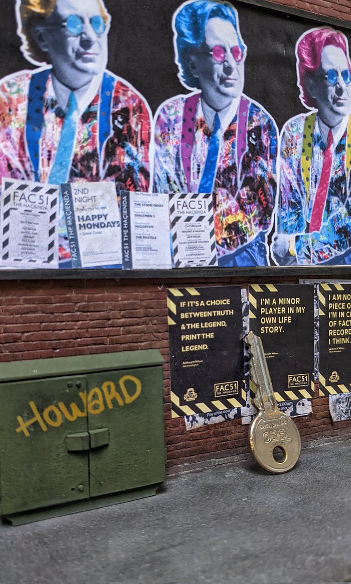 McrBuilds's tweet image. Whilst I was under I made this , a tribute to Howard.  Only kidding, a tribute to the greatest of Mancs, original art of Mr Wilson is by The Postman Art who were kind enough to let me reproduce their stuff in small.  #manchester #factoryrecords #hacienda #tonywilson