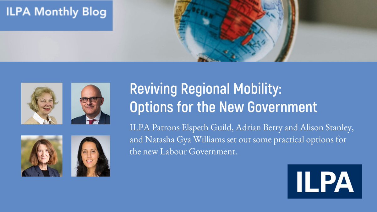 ILPA (@ilpaimmigration) on Twitter photo ⚡️In our new monthly blog, ILPA Patrons Elspeth Guild, <a href="/BerryAdrianC/">Adrian Berry KC #FBPE 🇪🇺</a> and Alison Stanley, and Natasha Gya Williams, set out some options for the new Government 👇👇
ilpa.org.uk/reviving-regio… ⚡️In our new monthly blog, ILPA Patrons Elspeth Guild, <a href="/BerryAdrianC/">Adrian Berry KC #FBPE 🇪🇺</a> and Alison Stanley, and Natasha Gya Williams, set out some options for the new Government 👇👇
ilpa.org.uk/reviving-regio…