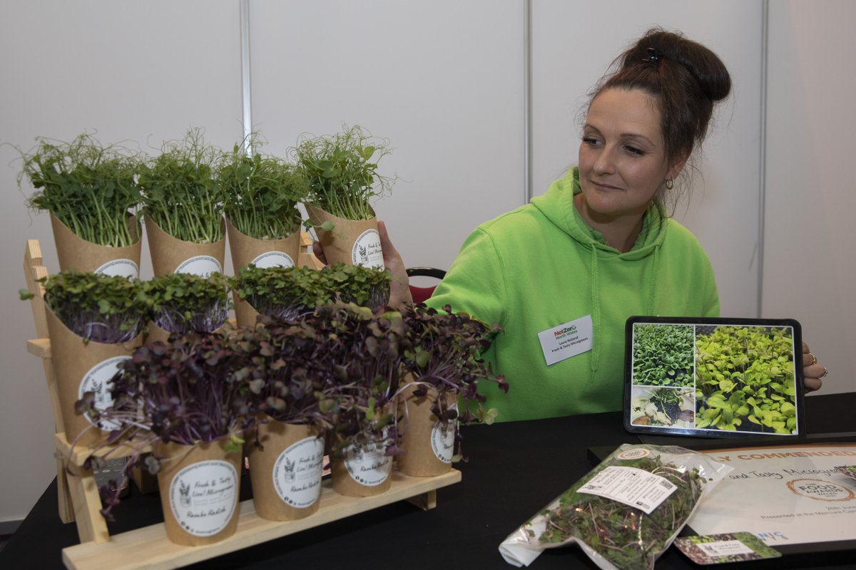 BizCouncilNorth's tweet photo. 🌱 Exciting to see Fresh And Tasty Microgreens taking part in the Net Zero event today! 🌿 

🌱 Cyffrous i weld Fresh And Tasty Microgreens yn cymryd rhan yn digwyddiad Net Zero heddiw! 

#NetZeroNorthWales #SPF #NetZero #NorthWales https://t.co/sMYZ5pkPyt