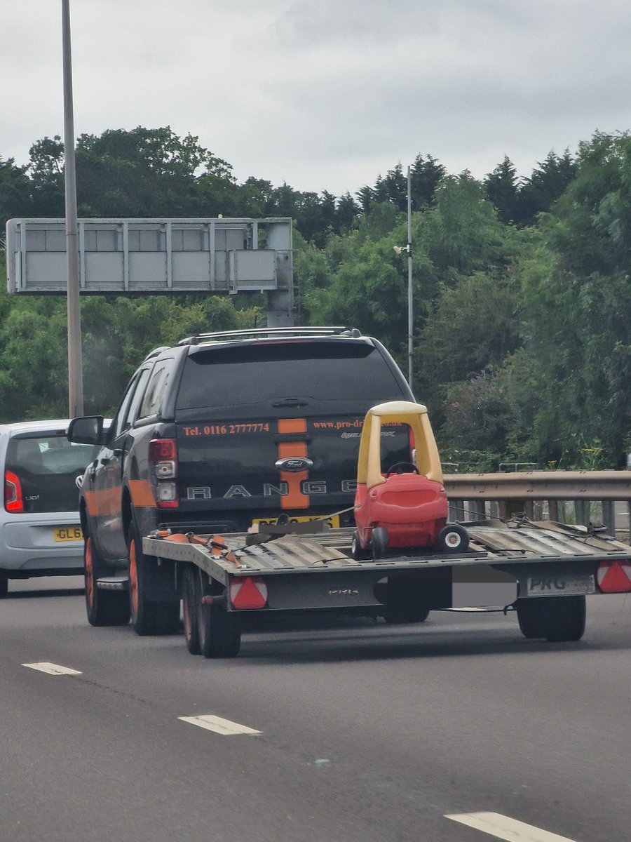 This made me smile yesterday, cargo well strapped down