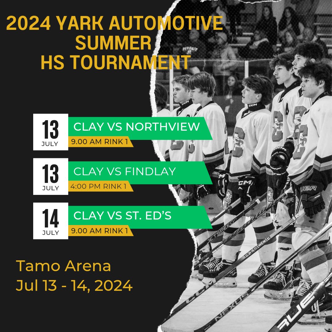 Hockey is BACK this weekend! <a href="/clayathletics/">Clay Athletic Dept.</a>