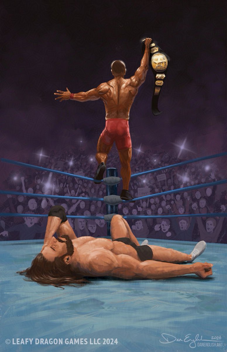 Yesterday during all the portfolio day fun, 5-Star Match, a solo TTRPG  from <a href="/RealLeafyDragon/">Ian / Leafy Dragon Games</a> that I painted the cover for launched on kickstarter! 

It’s already over halfway funded! Check it out at the 🔗⬇️