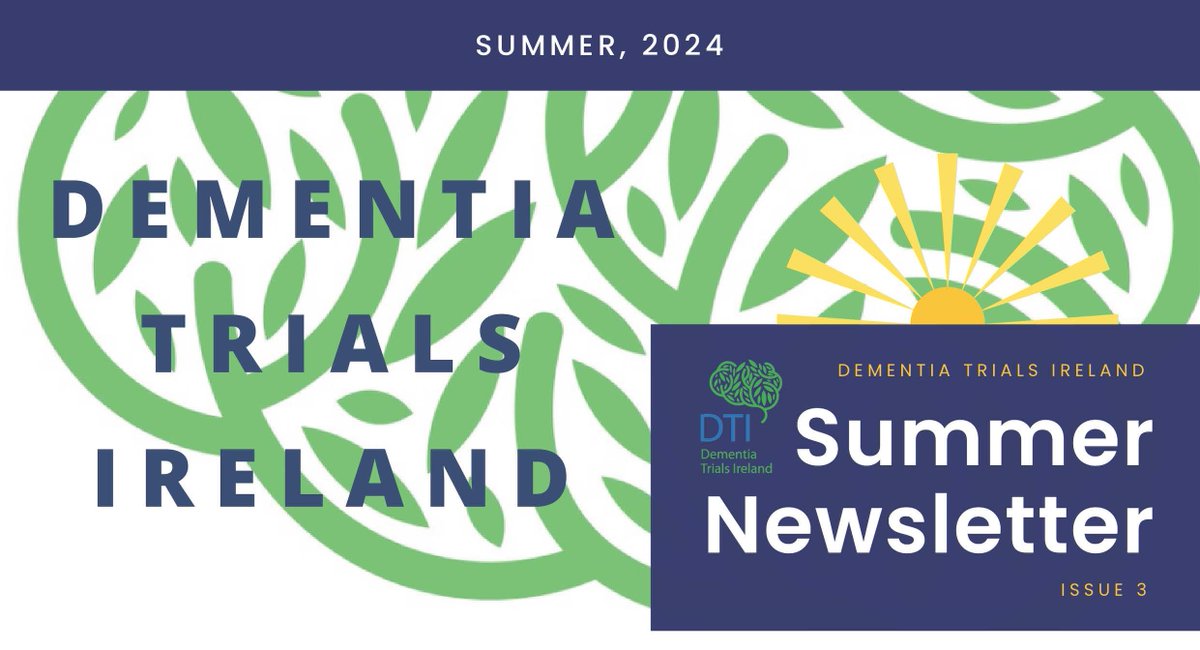 DementiaTrials's tweet photo. ☀️☀️ DTI Summer 2024 (Issue 3) Newsletter ☀️☀️
                                  Out Now! 
            Download: https://t.co/kvAlCE284s

@hrbireland @HRB_NCTO @drnire @EngagingDemIrl @alzheimersocirl @GBHI_Fellows @PPI_Ignite_TCD @rare_trial @SPKennelly @TrinityMed1 https://t.co/PLXFGzckdV