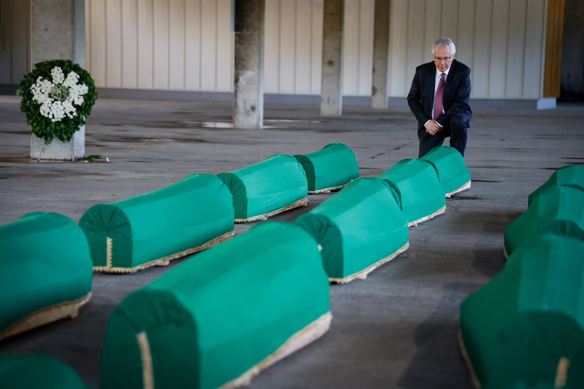 Today  – and always – we stand in solidarity with the victims of Srebrenica genocide, survivors, and families who grieve for their loved ones.  We grieve with you. #USAmbBiH