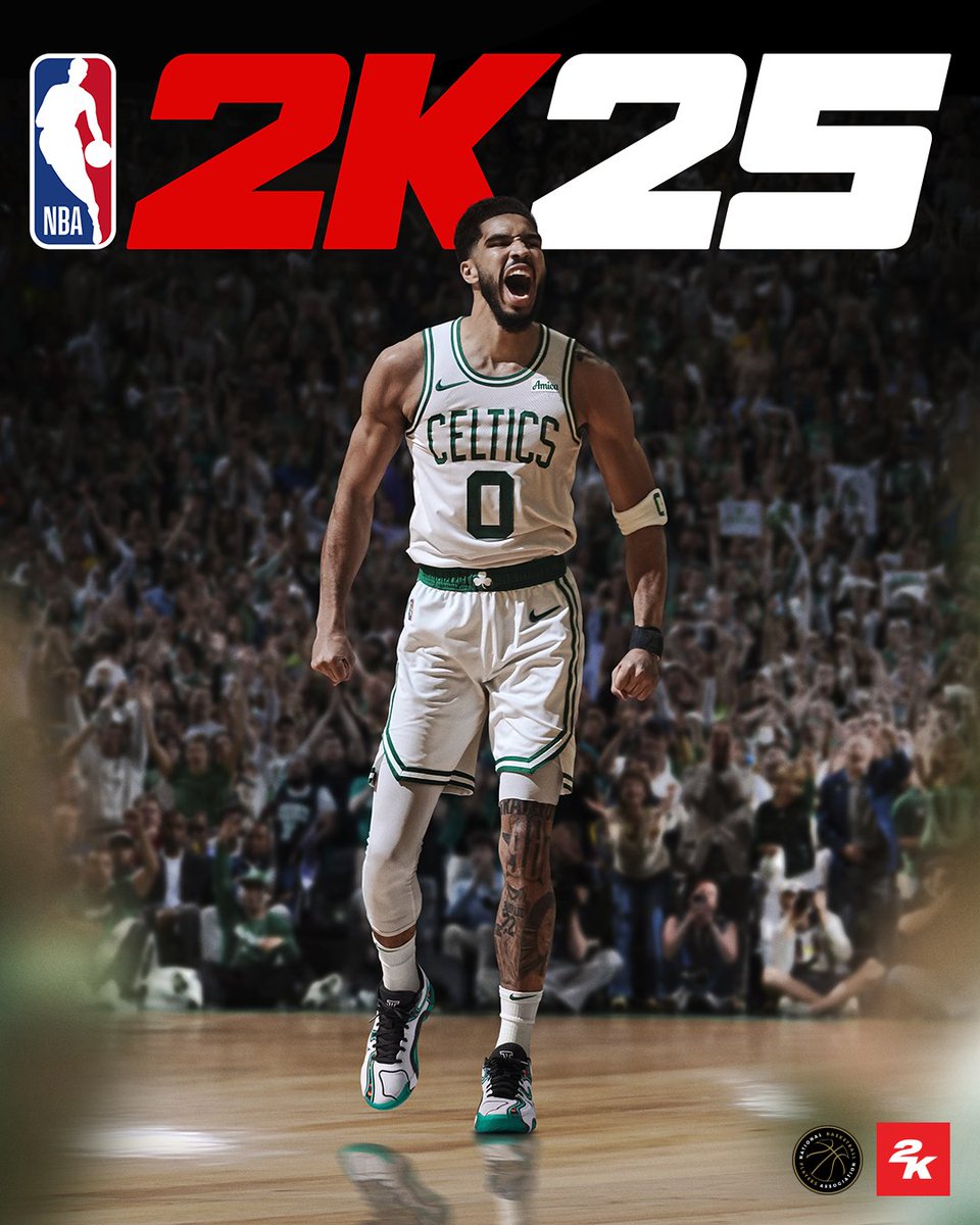 NBA's tweet image. The champ is here 🏆

@jaytatum0 is your #NBA2K25 cover star!

Follow @NBA2K and pre-order today! #BallOverEverything