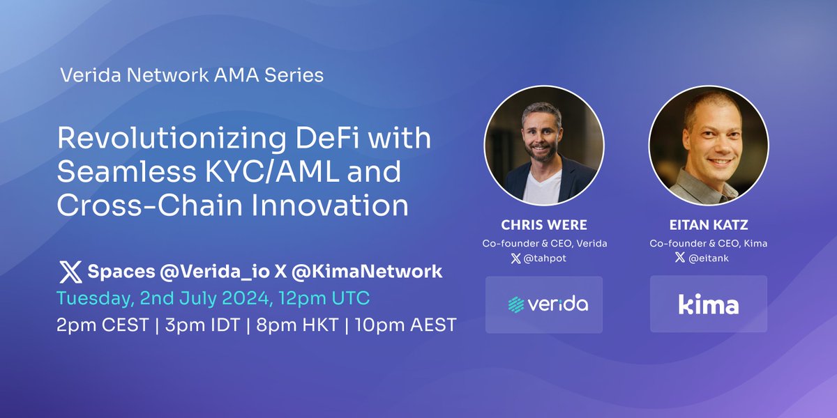 🎥 Catch the full AMA

Missed the live session? No worries! Watch the full discussion here and see how Verida and <a href="/KimaNetwork/">Kima Network</a> are revolutionizing the industry:

x.com/i/spaces/1dRJZ…

6/6