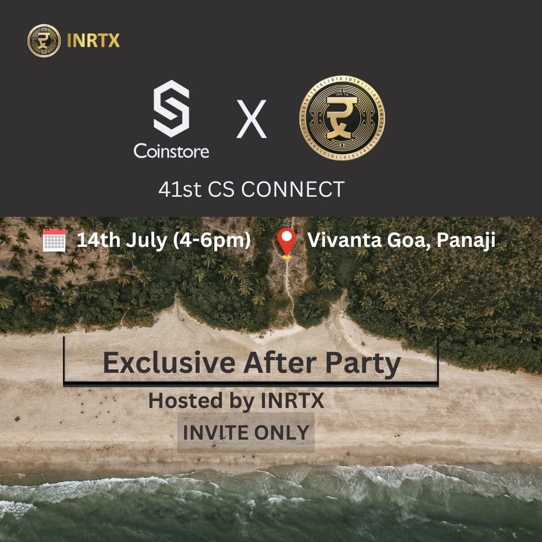 web3meetups's tweet photo. gm folks 👋

@inrtx_io is hosting an exclusive after-party after Coinstore's 41st CS Connect event in Goa!

A great way to wrap up with more engagement and networking.

🔗 👇 https://t.co/15rElkZNRC