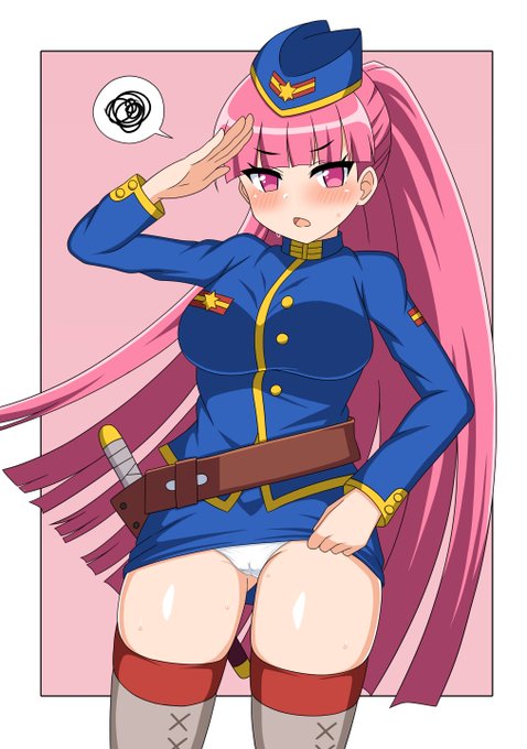 好きなポップンのキャラがパンツを見せているシーンというお題より、スミレちゃん(シンパシー3の空軍衣装) 