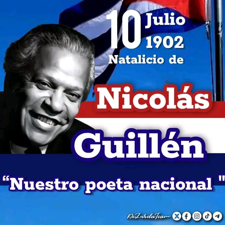 #CubaEsCultura |Recordamos hoy el 122 aniversario del natalicio de Nicolás Guillén, nuestro poeta nacional.Su legado literario y compromiso con la cultura cubana perduran en el tiempo. Su poesía es un canto a nuestra identidad nacional. #Cuba🇨🇺