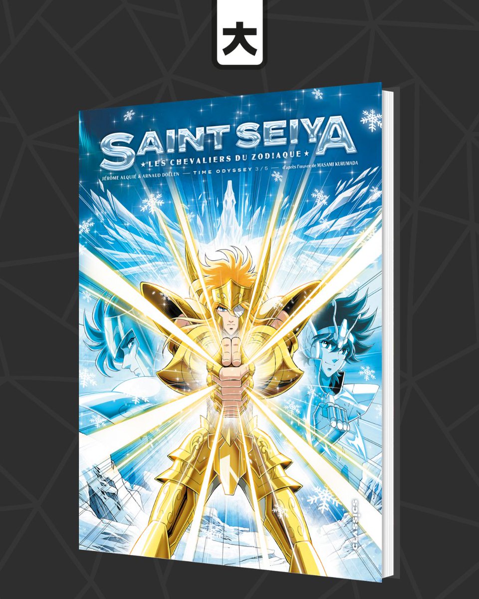 EditionsKana's tweet photo. La couverture de Saint Seiya - Time Odyssey tome 3 est validée !

Une illustration époustouflante, au niveau de ce qui vous attend dans ce nouveau volume intitulé : Hyoga, entre feu 🔥 et glace ! 🧊

Sortie le 25 octobre. https://t.co/nlibpihscR
